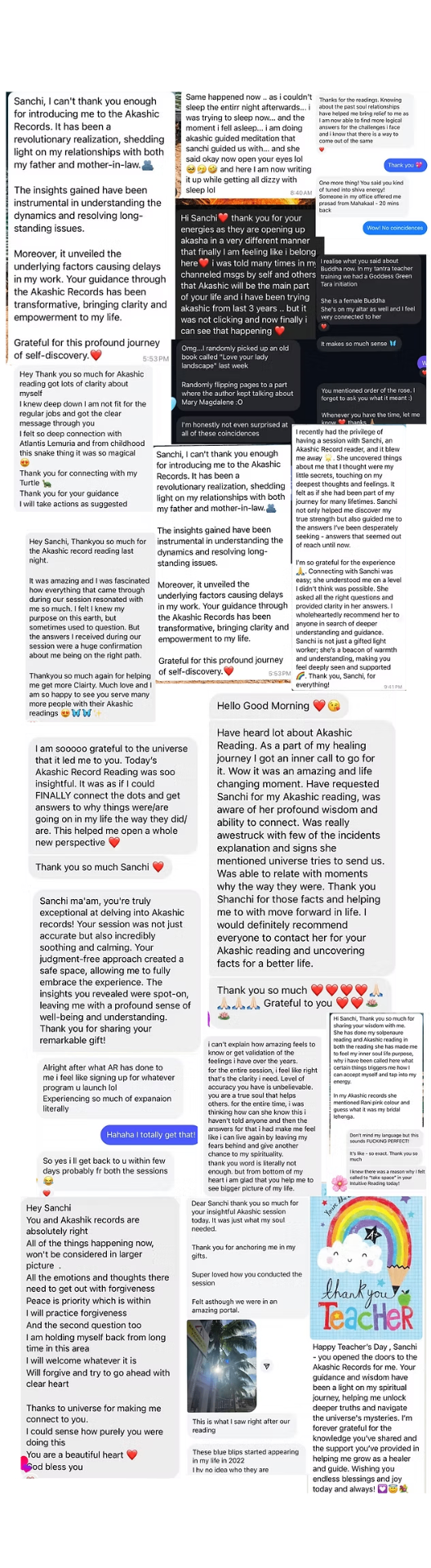 Akashic Record Reading testimonials